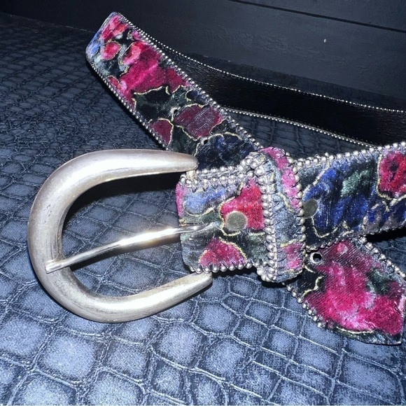 Absolutely Fresh belt Genuine Leather made inUSA Size:L color: red/floral main image 4